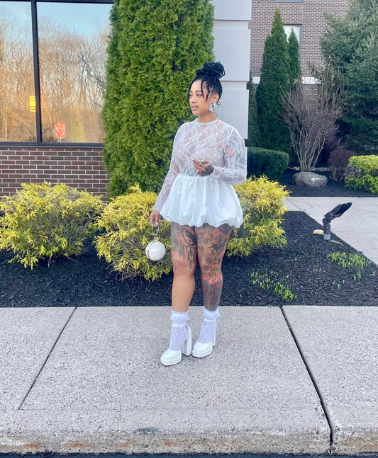Duchess of Lace Puff Dress