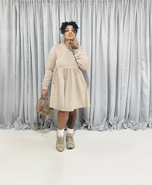 Beige Beauty Flare dress