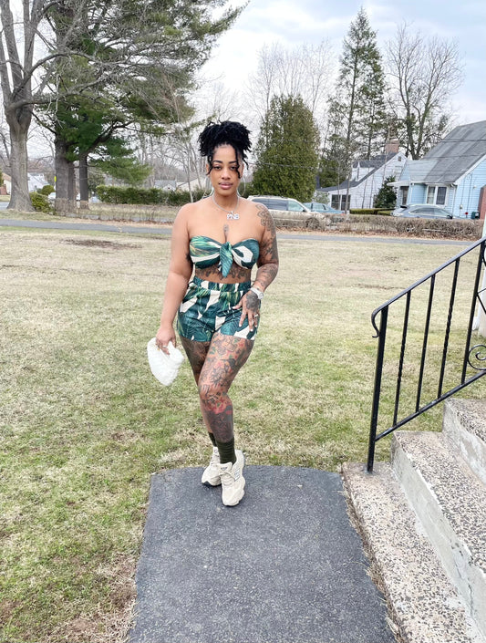 Leafy Love Shorts Set