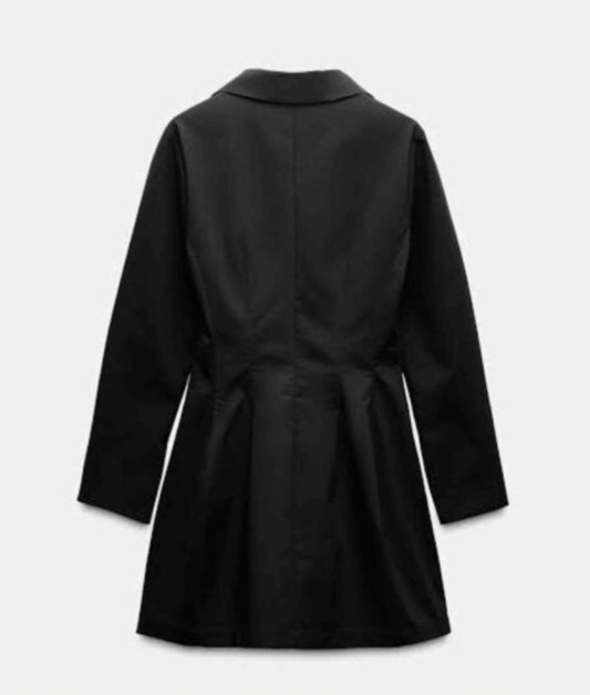 Timeless Black Collared Mini Dress