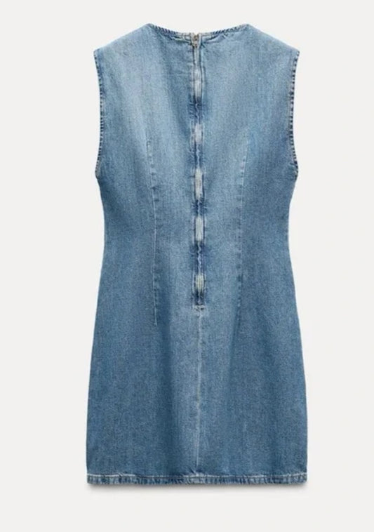 Shimmer Spot Denim Dress