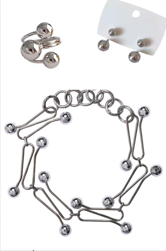 Lunar Sculptural Necklace Set