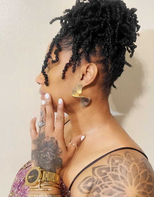 Twisted Geometric Earrings