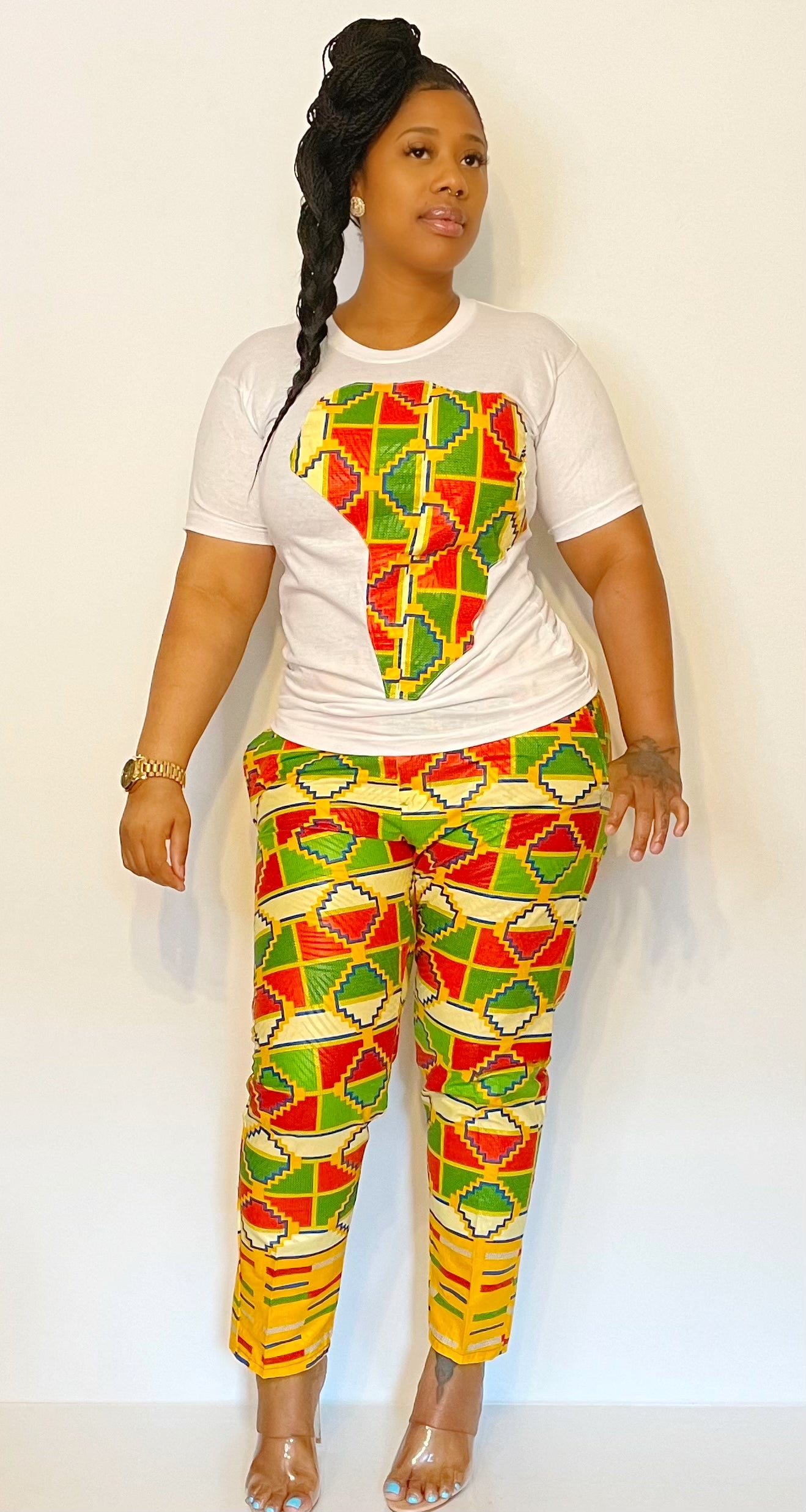 African T-Shirt Pants Set