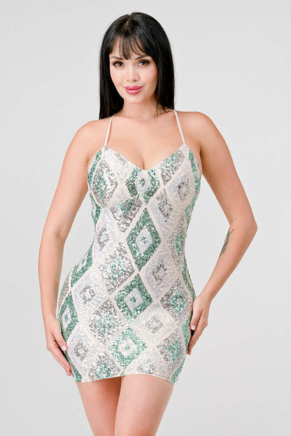 DIAMOND PATTERN DRAWSTRING