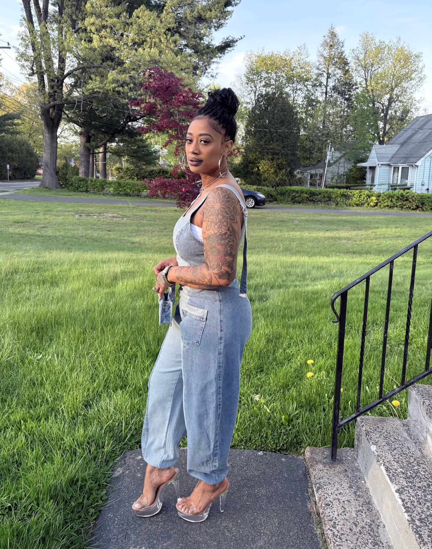 Everyday Edge Two-Tone Denim Jumpsuit