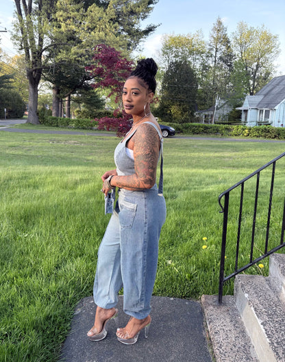 Everyday Edge Two-Tone Denim Jumpsuit