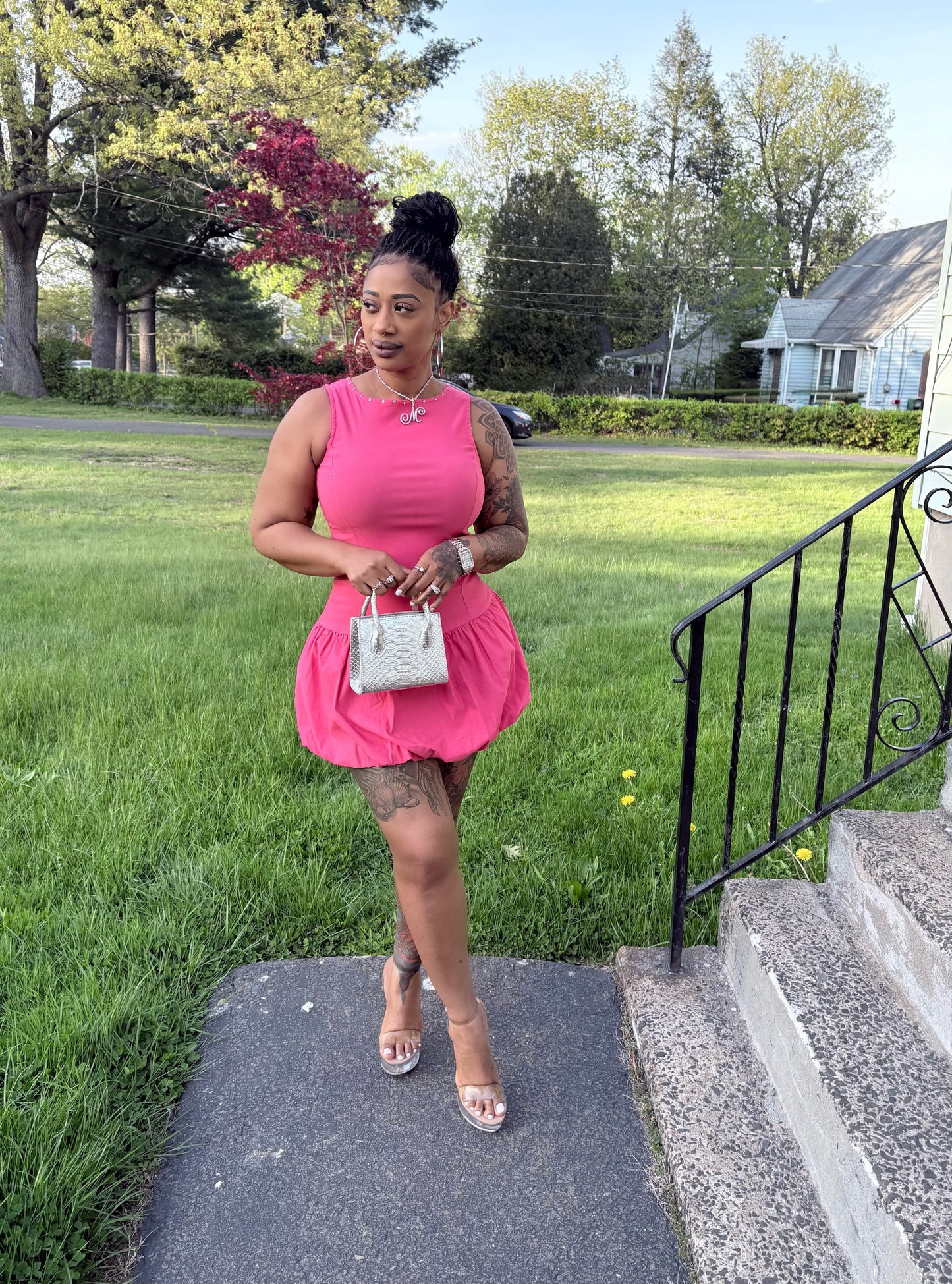 Rosalee Drop Waist Mini Dress