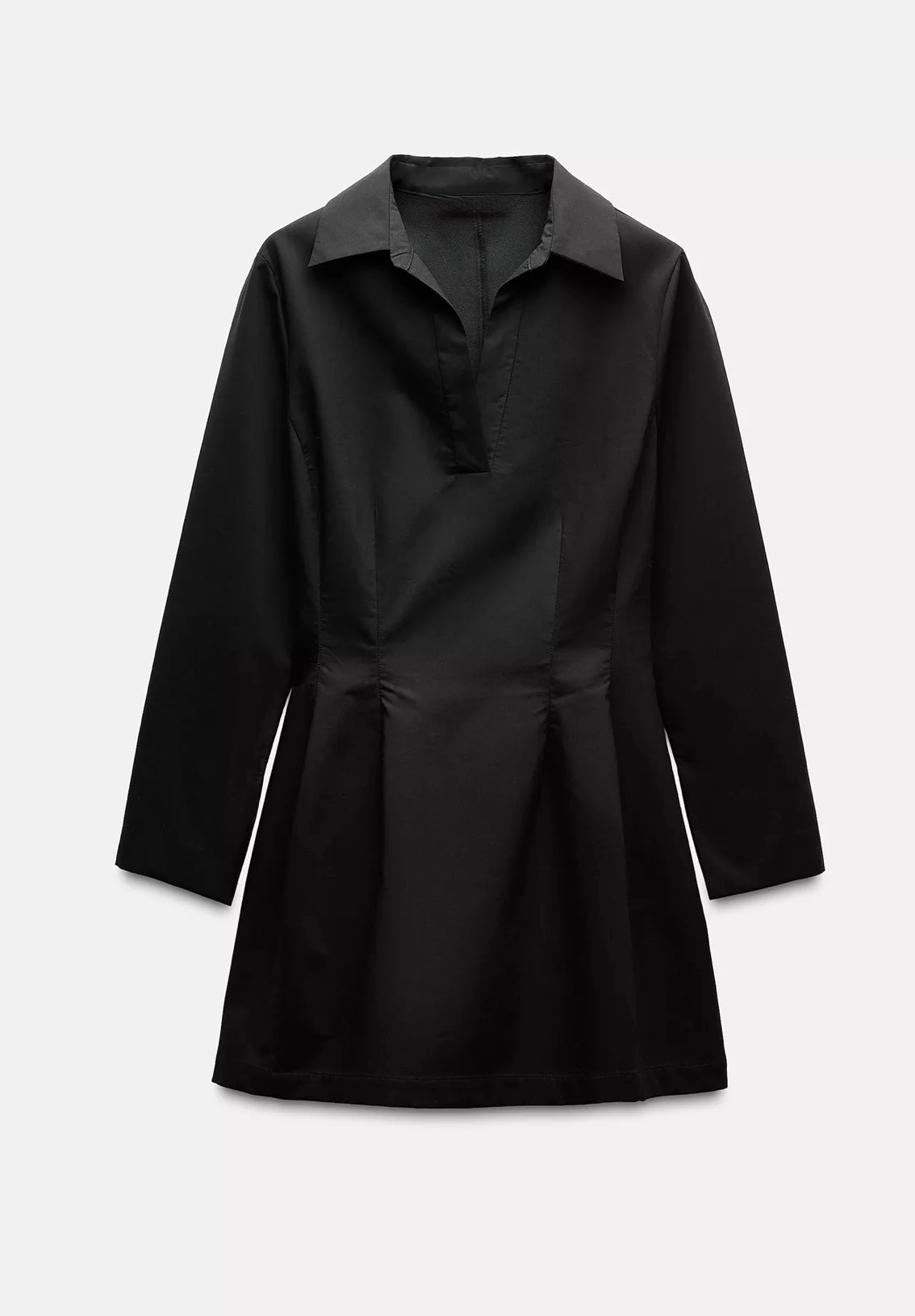 Timeless Black Collared Mini Dress