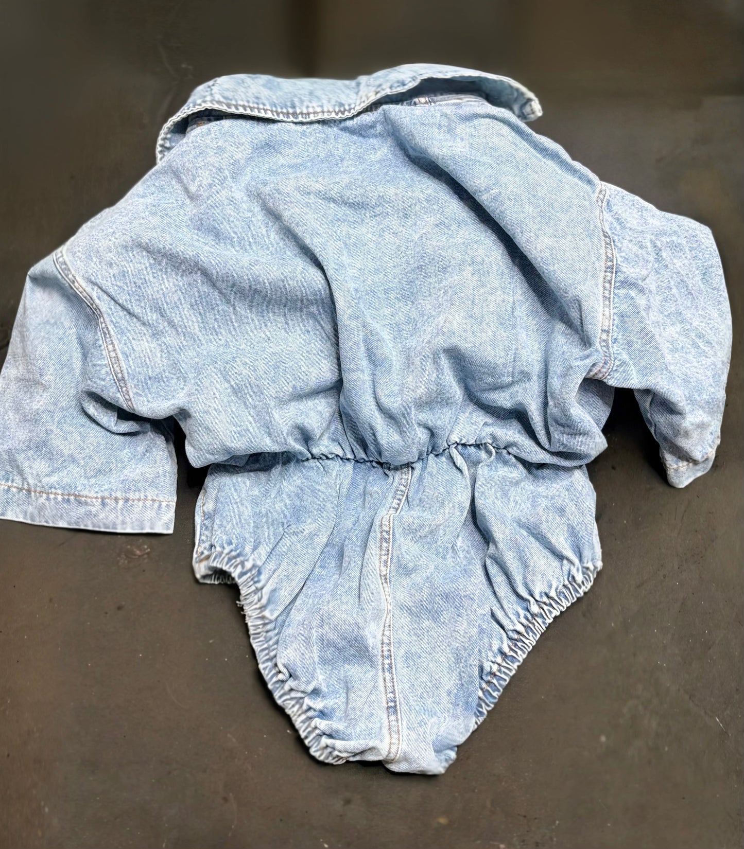 All Eyes On Me Denim Romper