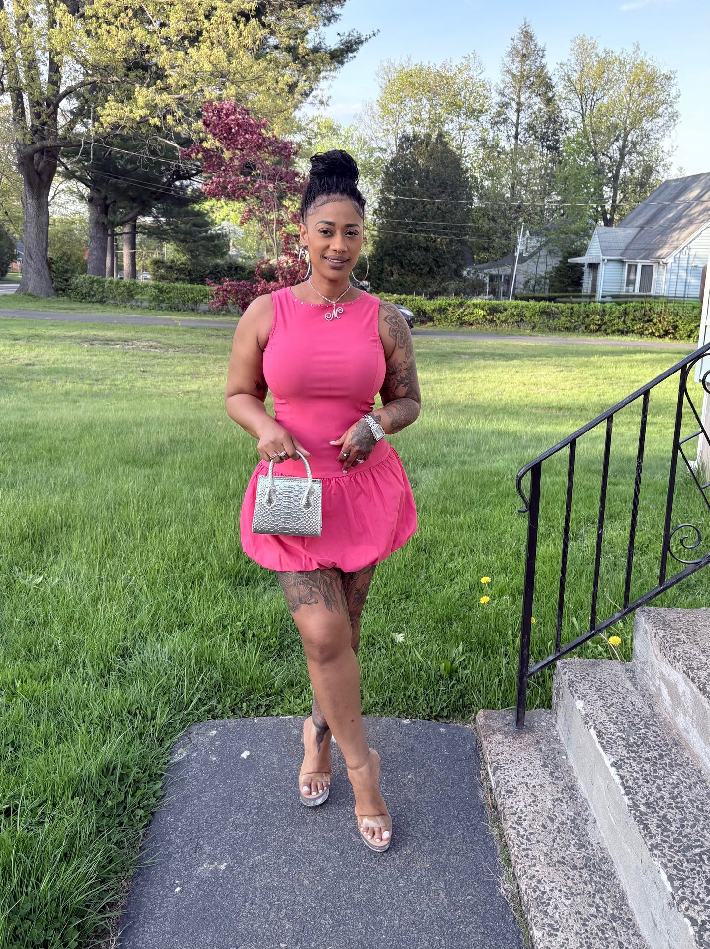Rosalee Drop Waist Mini Dress