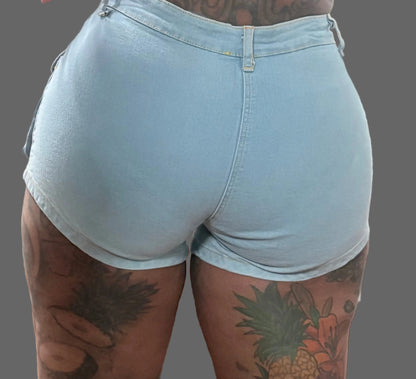 Urban Edge Utility Pocket Denim Shorts