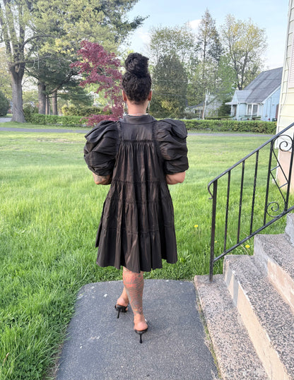 Paulette Black Beauty Puff Sleeve Dress