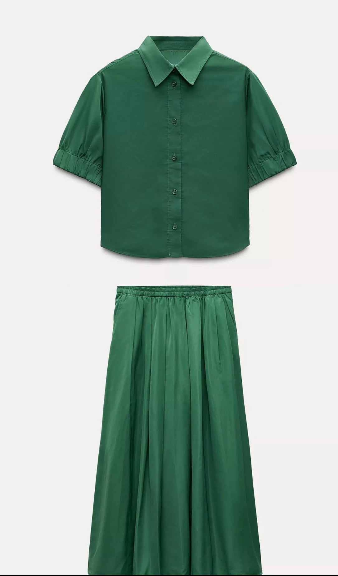 Emerald Grace Maxi Skirt Set