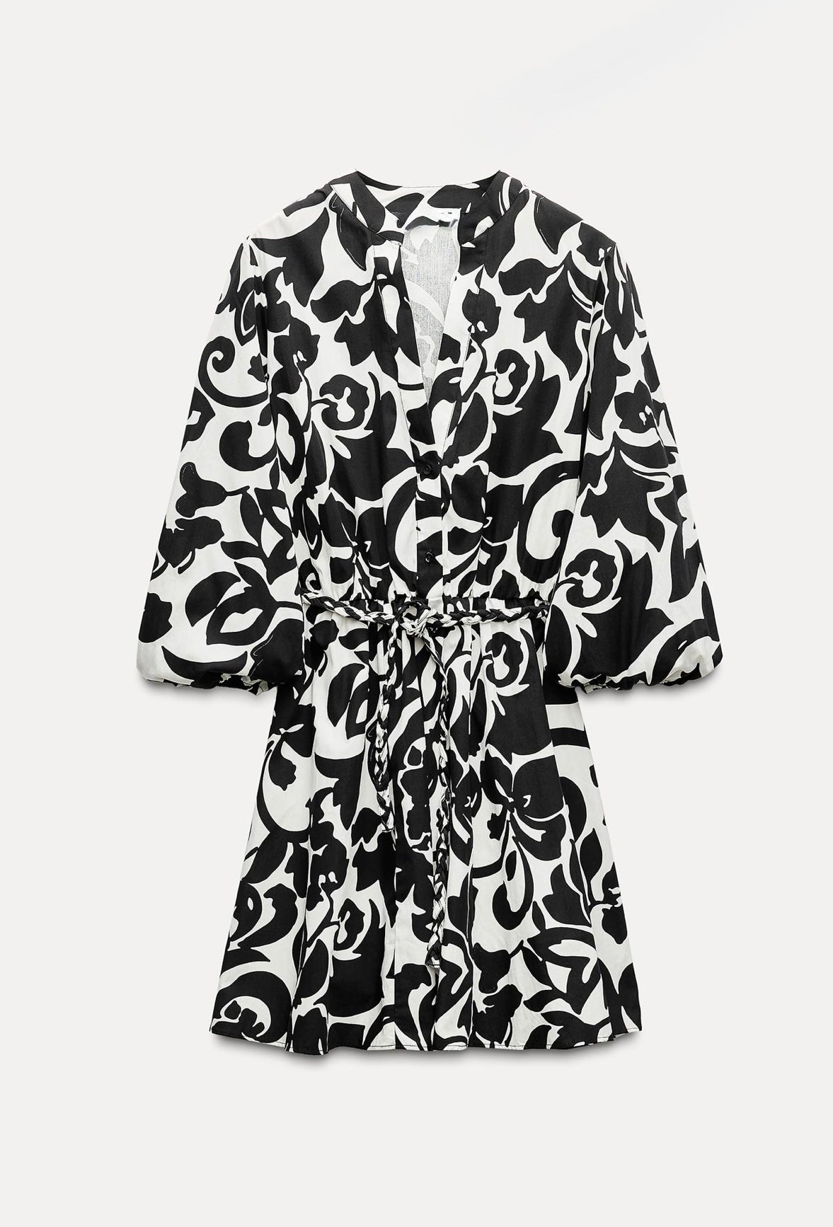 Pattern Play Poplin Belted Dress