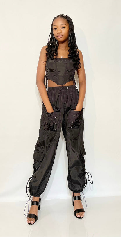 Parachute Corset Pant Set