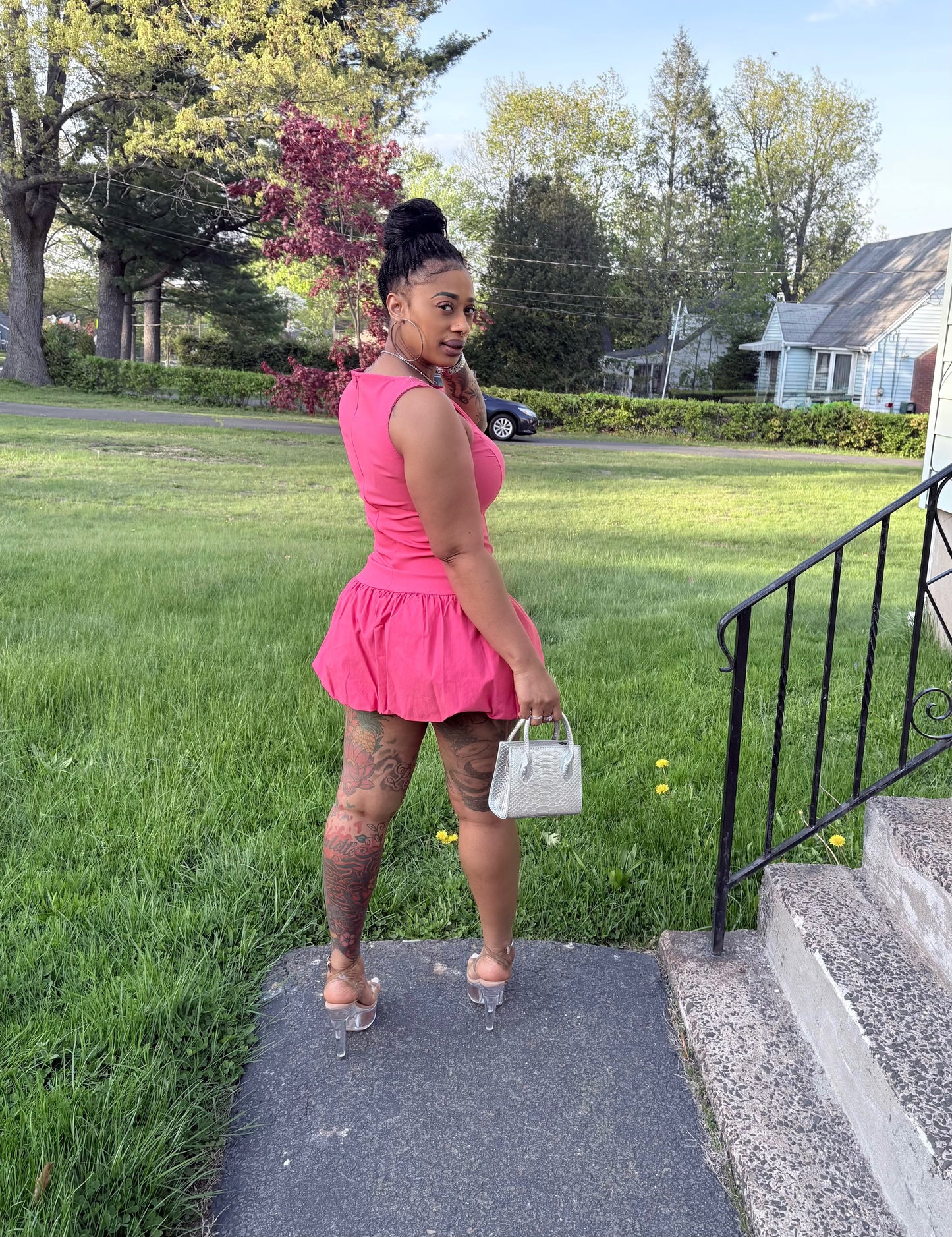 Rosalee Drop Waist Mini Dress