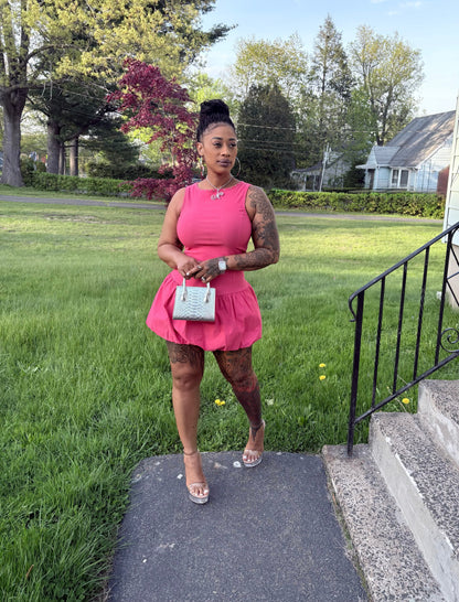 Rosalee Drop Waist Mini Dress