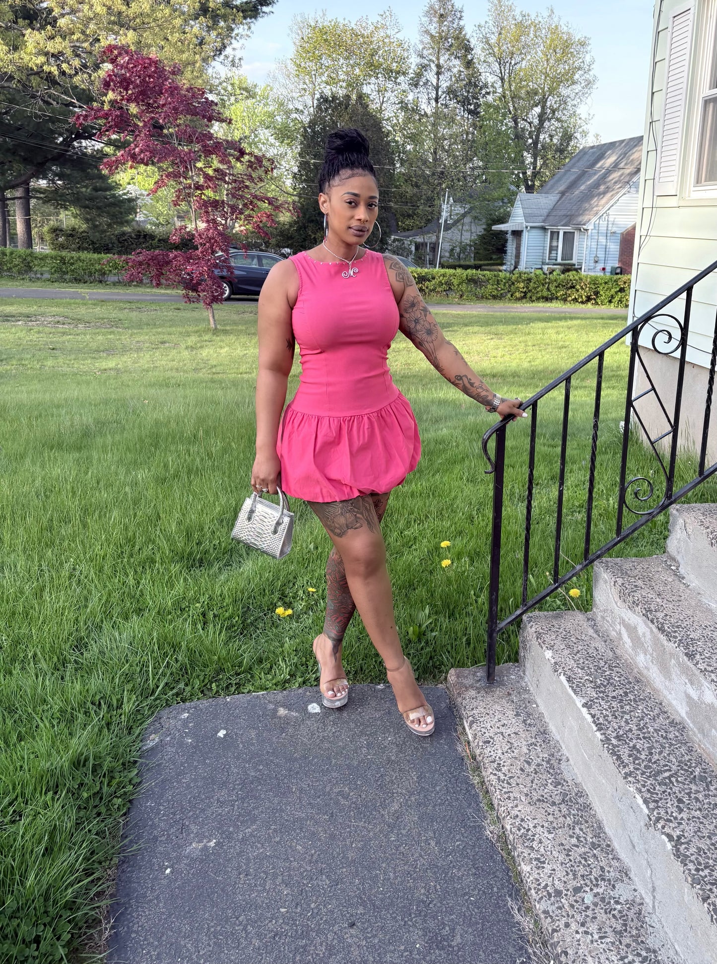 Rosalee Drop Waist Mini Dress