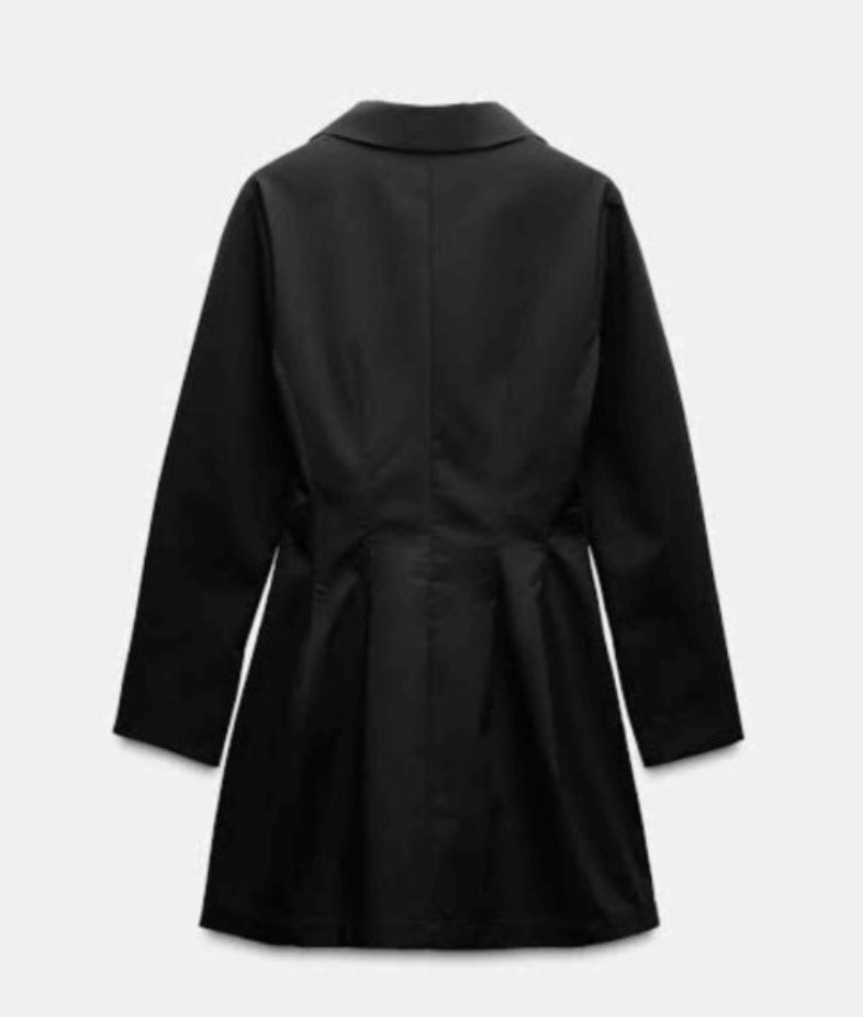 Timeless Black Collared Mini Dress