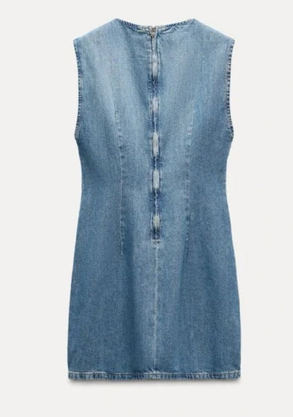 Shimmer Spot Denim Dress