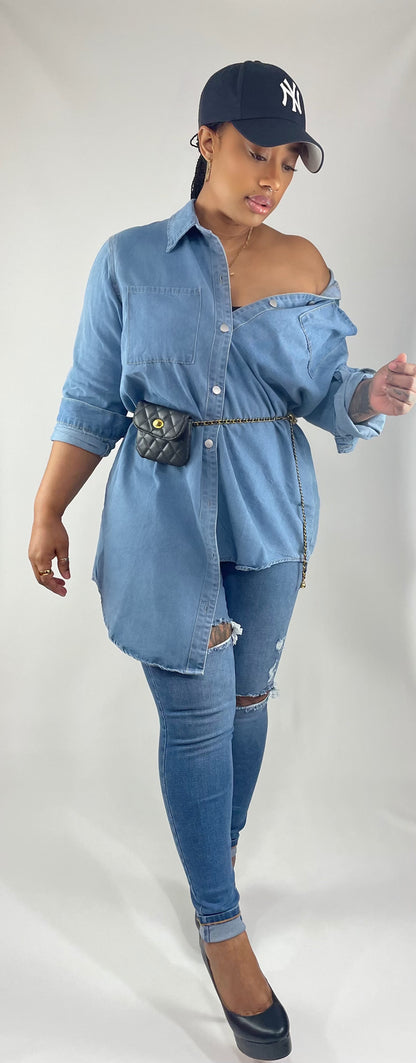 Never Oversized Denim Dress