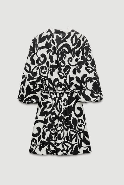 Pattern Play Poplin Belted Dress