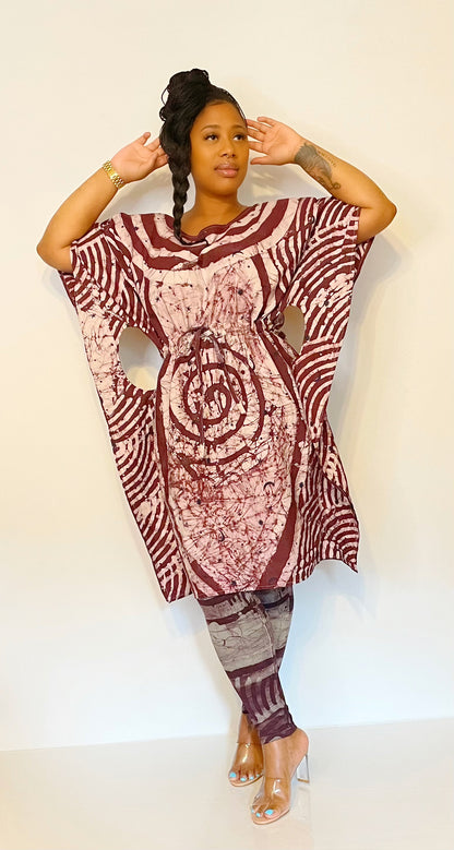 African Hollow Out Leggings Set