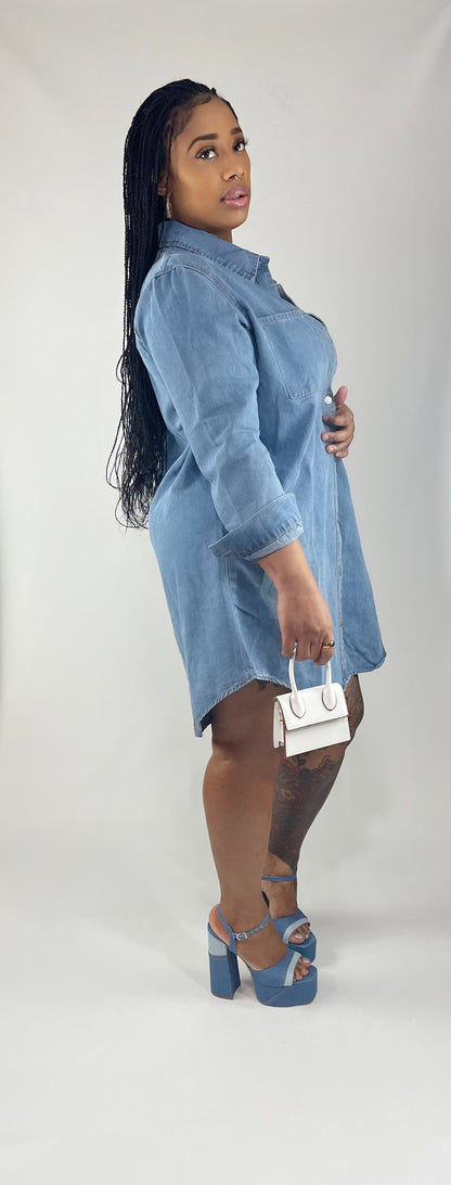 Never Oversized Denim Dress