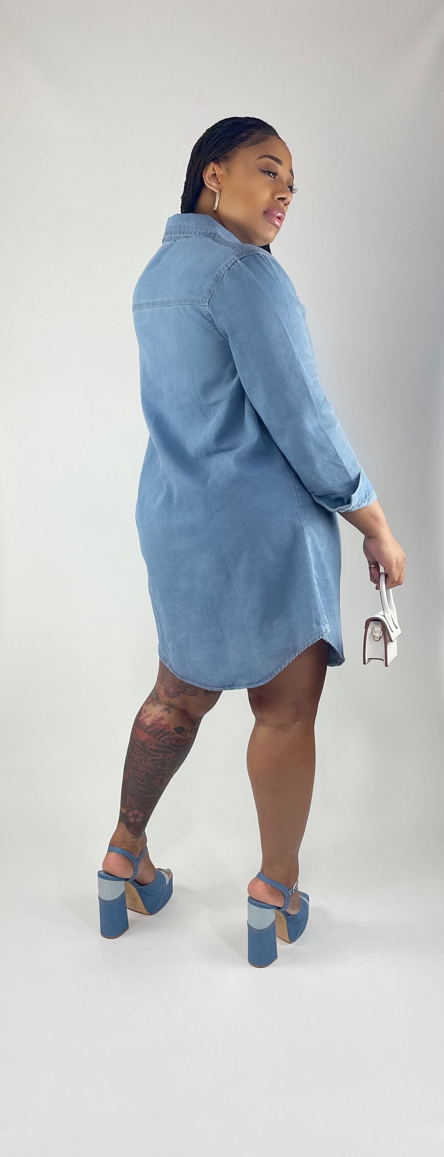 Never Oversized Denim Dress