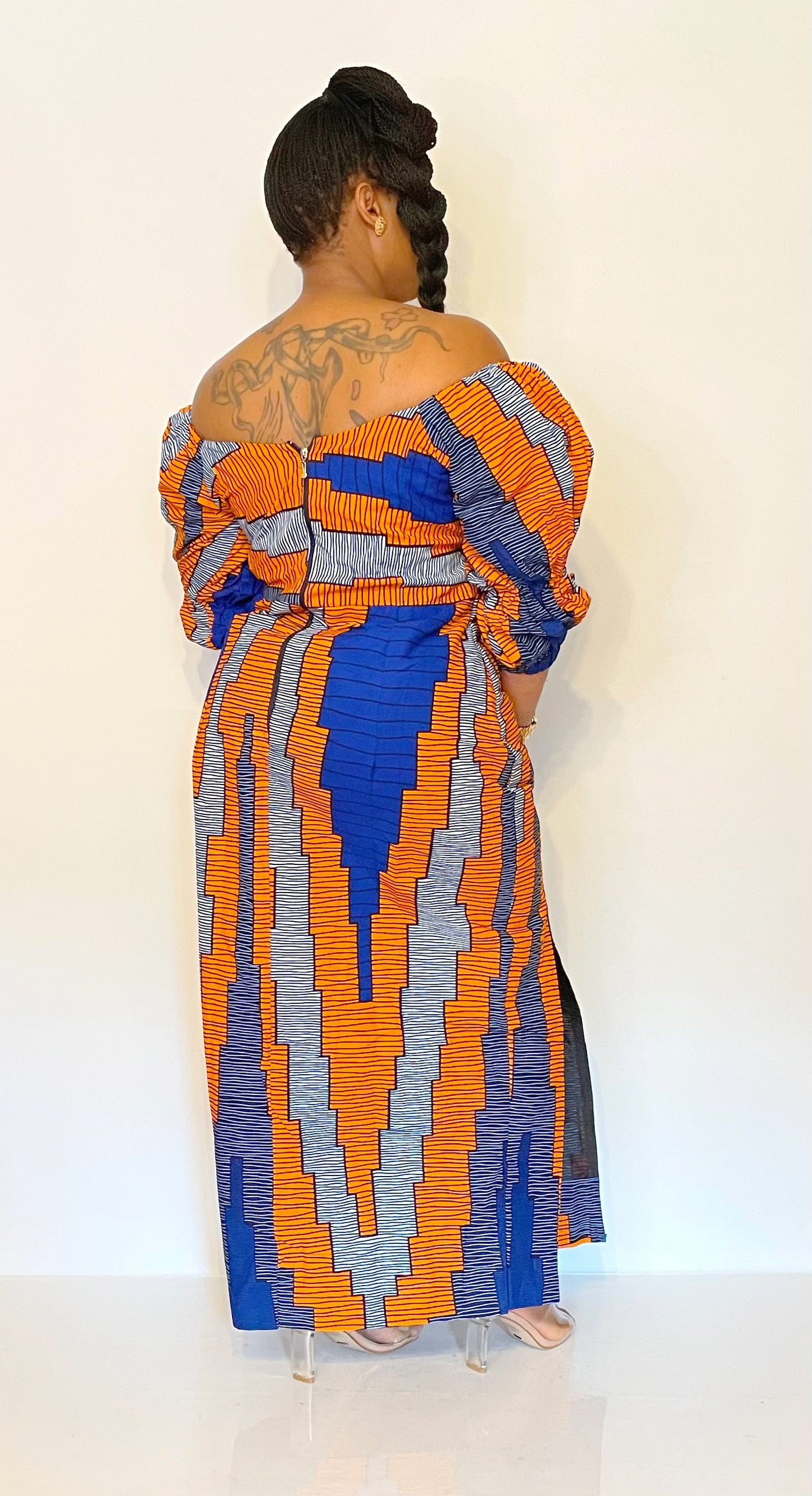 African Drop Shoulder Dress