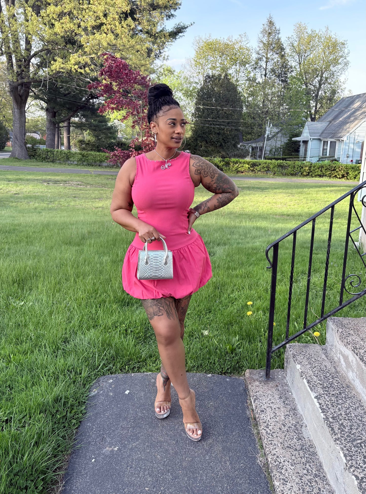 Rosalee Drop Waist Mini Dress