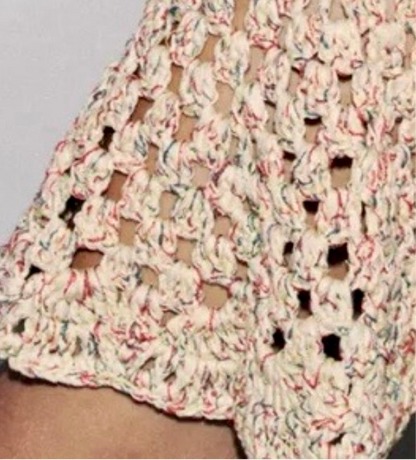 Escape Crochet Knit Mini Dress