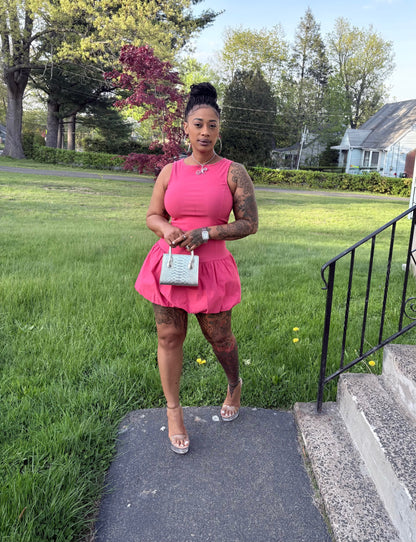 Rosalee Drop Waist Mini Dress