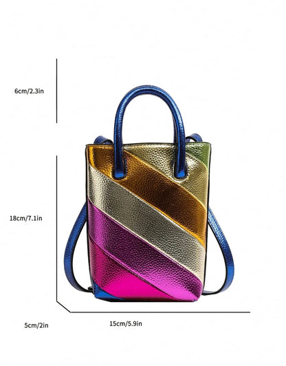 Metallic Stripe Tote