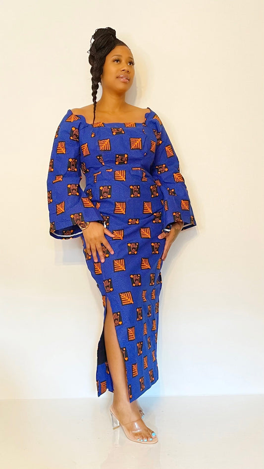 African Bell Sleeve Dress