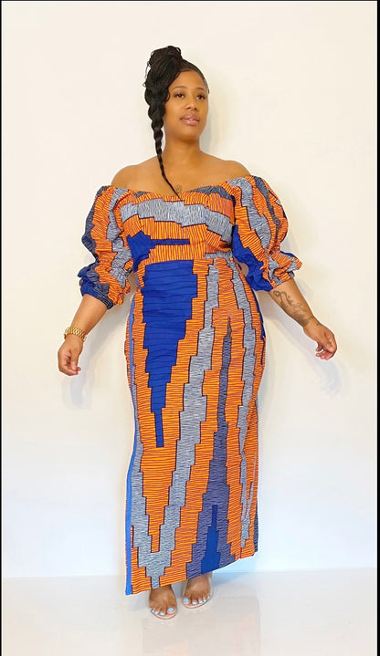 African Drop Shoulder Dress