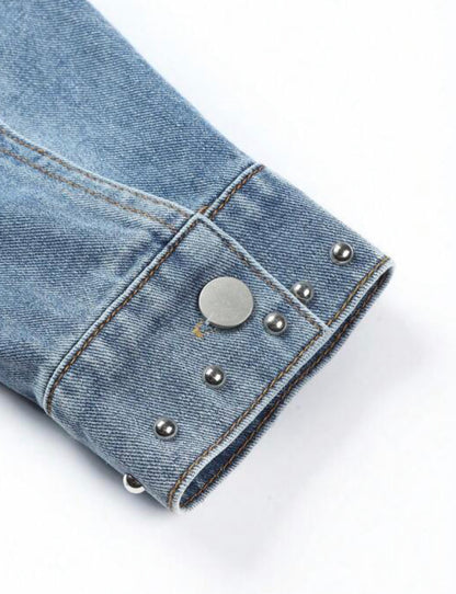 Studs Pocket Denim Dress