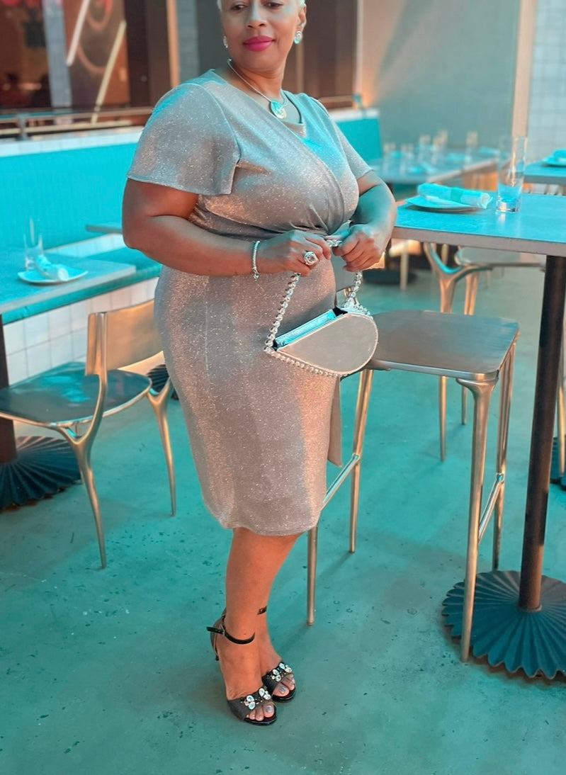 Silver Heart Clutch