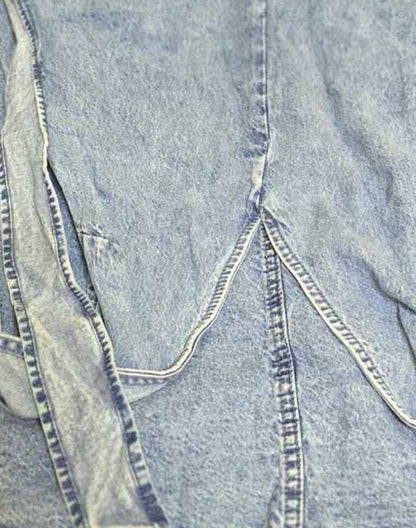Backless Beauty Denim Maxi Dress