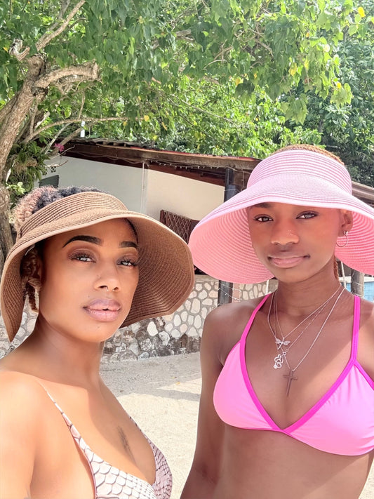 Visor Bowknot Straw Hat