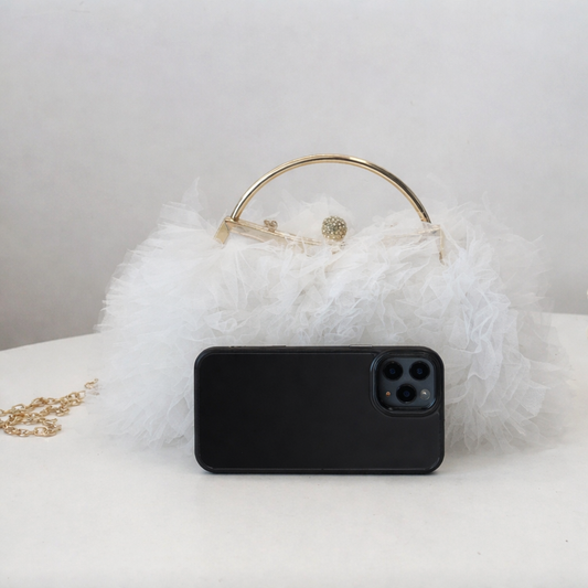 Elegant Fluffy Party Clutch