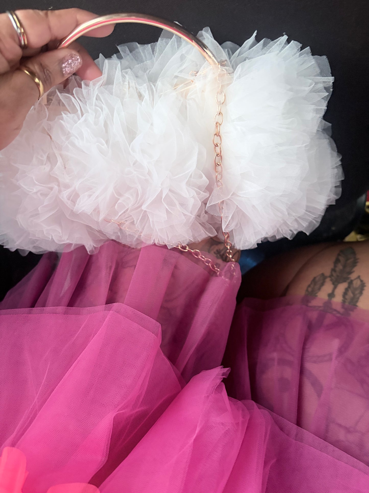 Elegant Fluffy Party Clutch