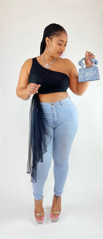 Denim Twist Mini Bag