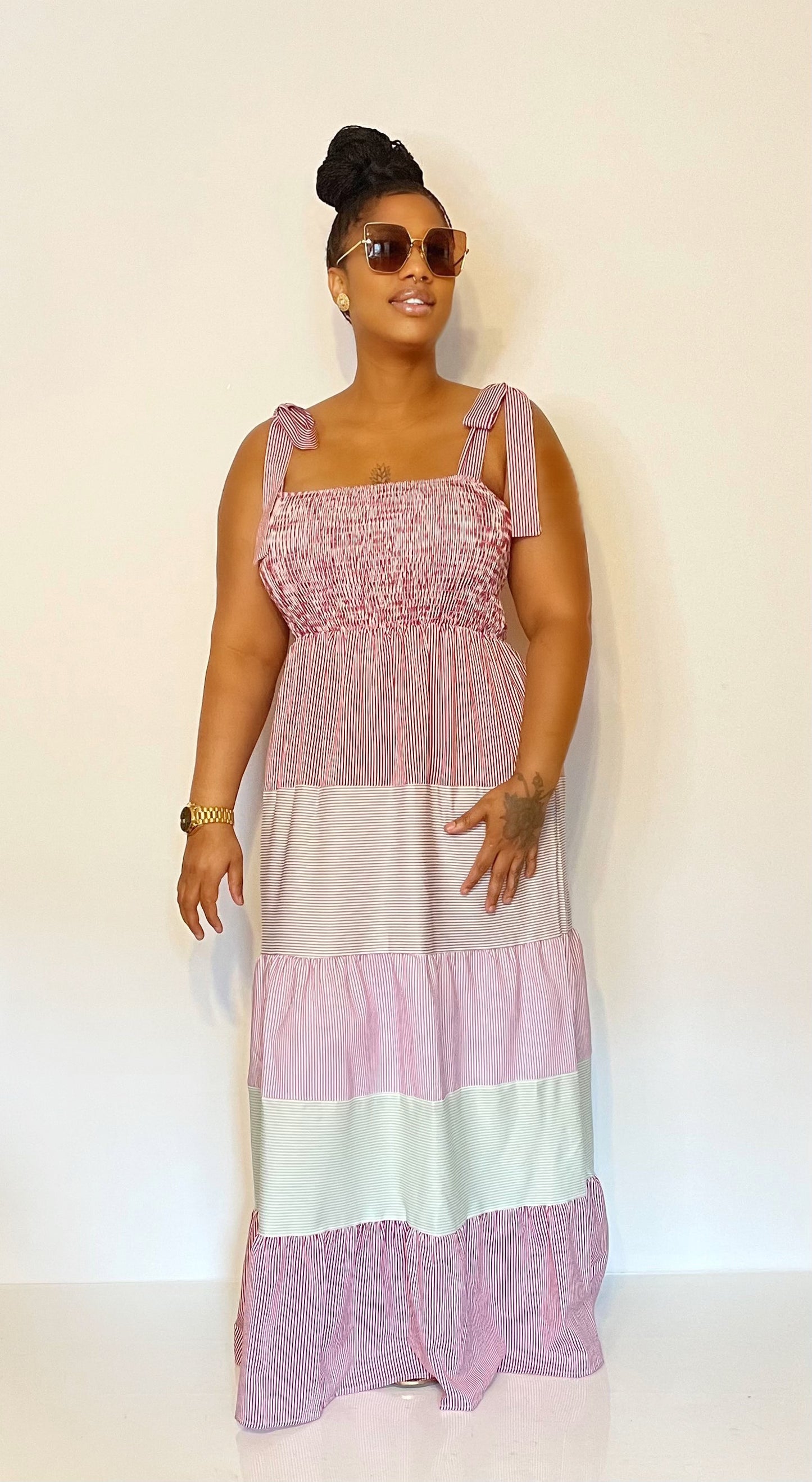 Joyce Smocking Maxi Dress