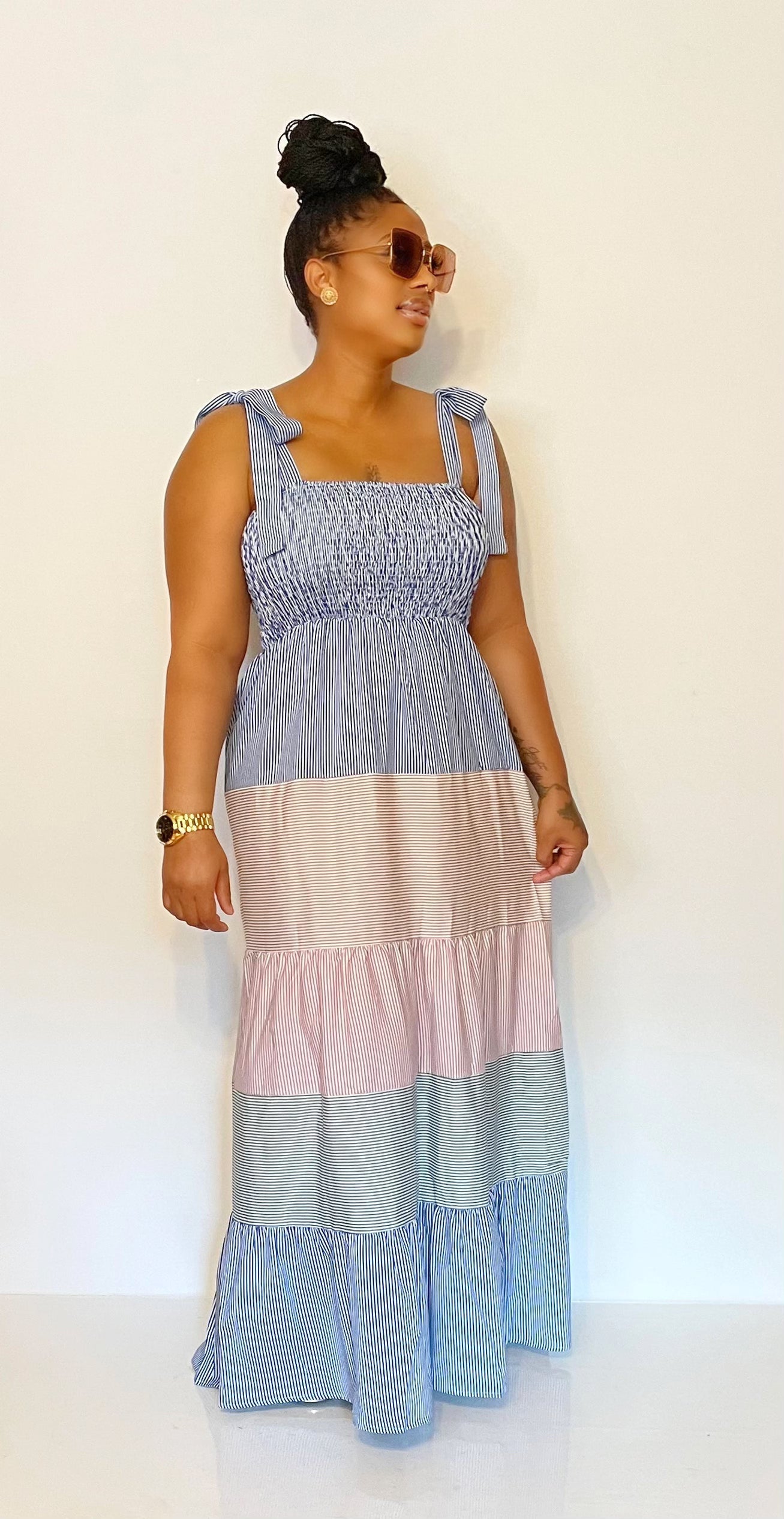 Joyce Smocking Maxi Dress