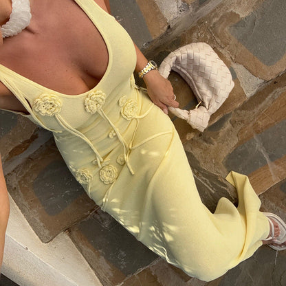 Beach Dress Women Solid Color Knitted Floating Floral Beach Bikini Swimsuit Blouse Sun Protective Clothing