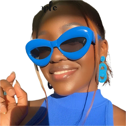 Plush women Cat Eye Sunglasses