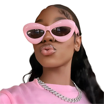 Plush women Cat Eye Sunglasses