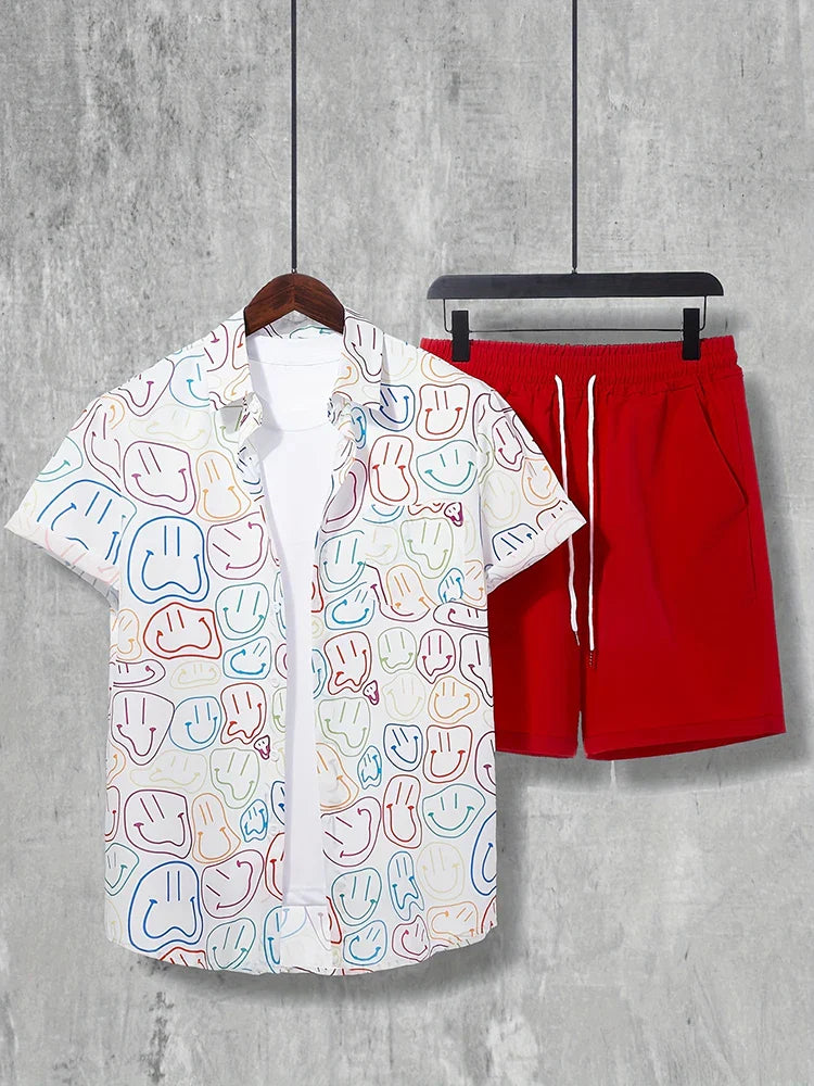 Resort wear Luxury Style Men's Short-sleeved outfit